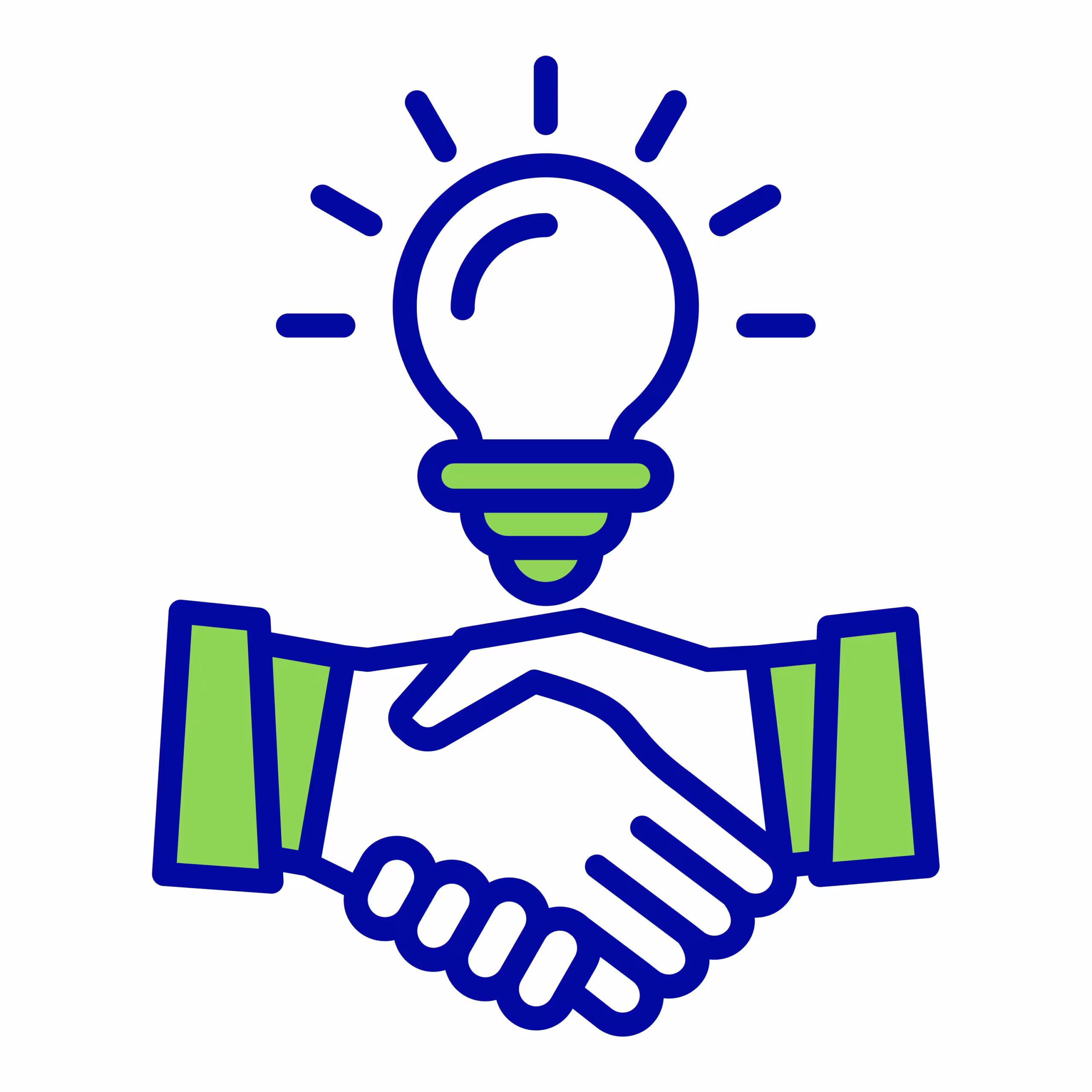 lightbulb over a handshake