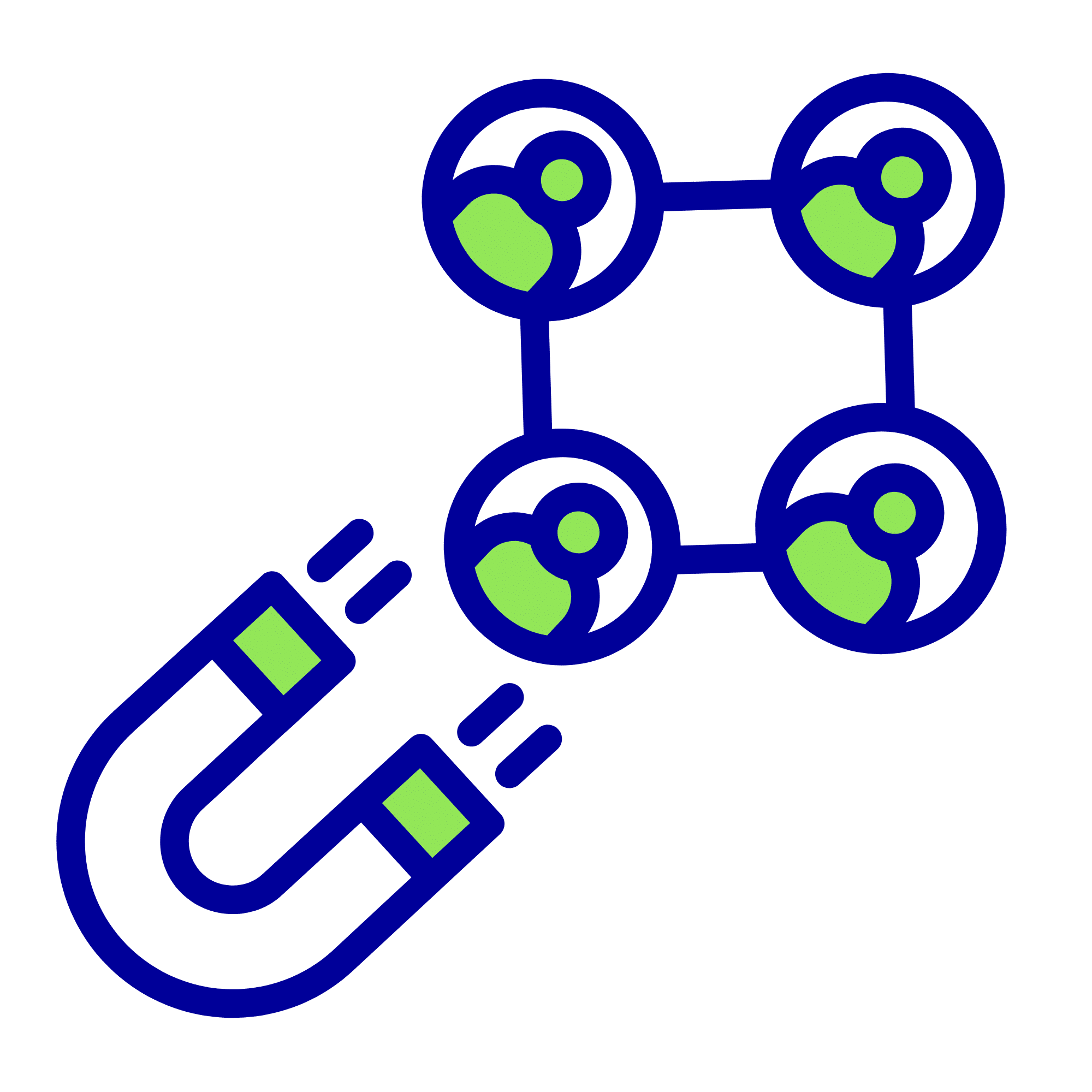 magnet attracting customers